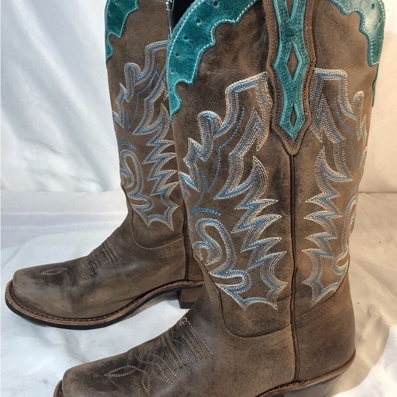 Size 9 Boulet Ladies Selvaggio Turqueza Cutter Toe Boot - Picture 3 of 4